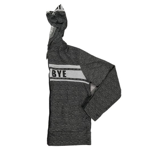 THRILL 94 Women's 3X Full Zip Hoodie Cotton Blend Zipper Graphic Print Gray - Picture 5 of 9